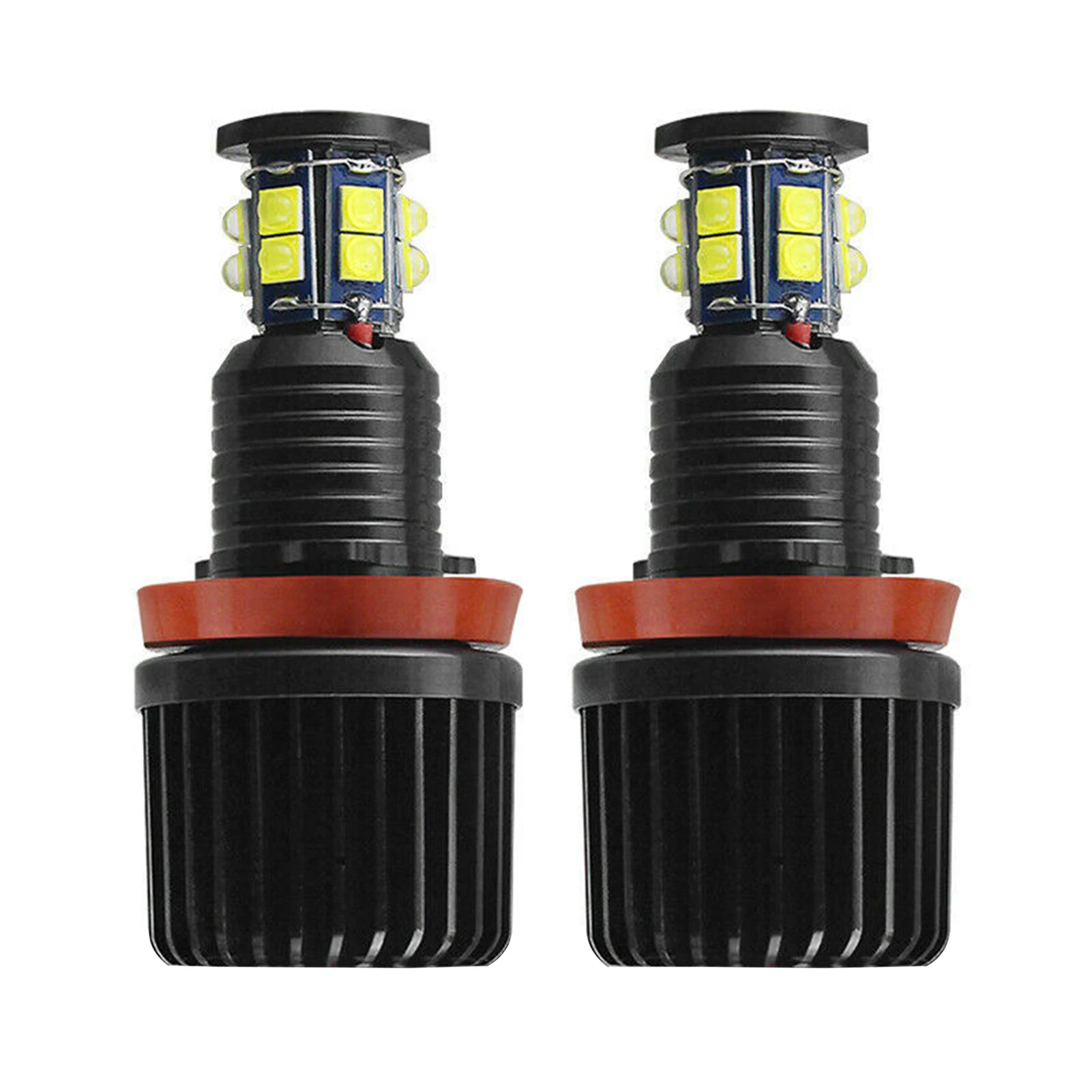 

2pcs Replacement Durable Easy Install Universal Waterproof Styling Aluminum Car LED Headlight Fog Angel Eye Night Driving Bulbs