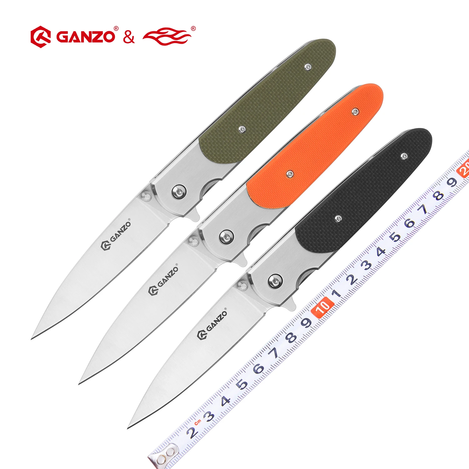 Складной нож Ganzo G743 2 F743 1 58 60HRC 440C G10 или с деревянной ручкой карманный для