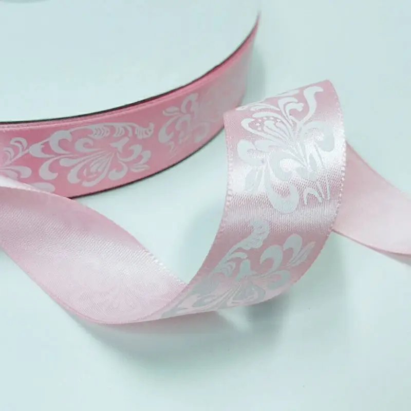 pink 5 yards HL 5 ярдов/6 ярдов 25 мм полиэстер атласные ленты DIY подарочная упаковка изготовления Свадебная Рождество декоративные фурнитура для шитья рюкзак тесьма для шитья швейная фурнитура тесьма для отделки лямки - Цвет: pink 5 yards