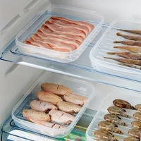 transparent pe soft cover kitchen storage case seafood fish and meat frozen preservation box refrigerator vegetables storage box