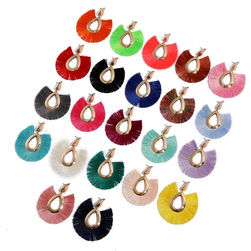 JOUVAL большие серьги с кисточками женские массивные модные ювелирные изделия для