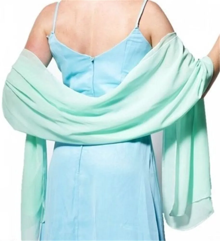 Женский шифоновый длинный шарф накидка шаль для платья подружки невесты