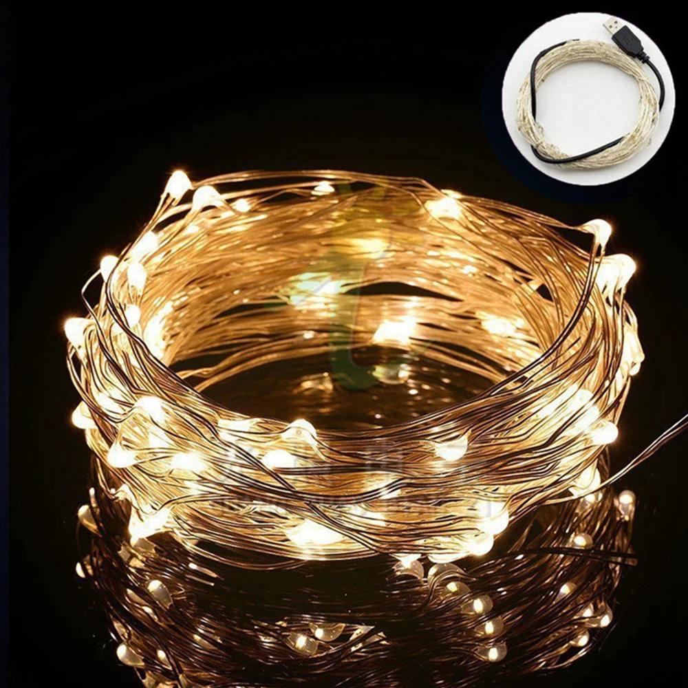 Гирлянсветильник светодиодная с USB 10/20 м | Освещение