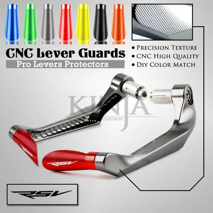 7/8" 22mm Universal CNC Aluminum Motorcycle Brake Clutch Levers Hand Guard Protection For Aprilia RSV4 FACTORY/RR RSV MILLE / R |