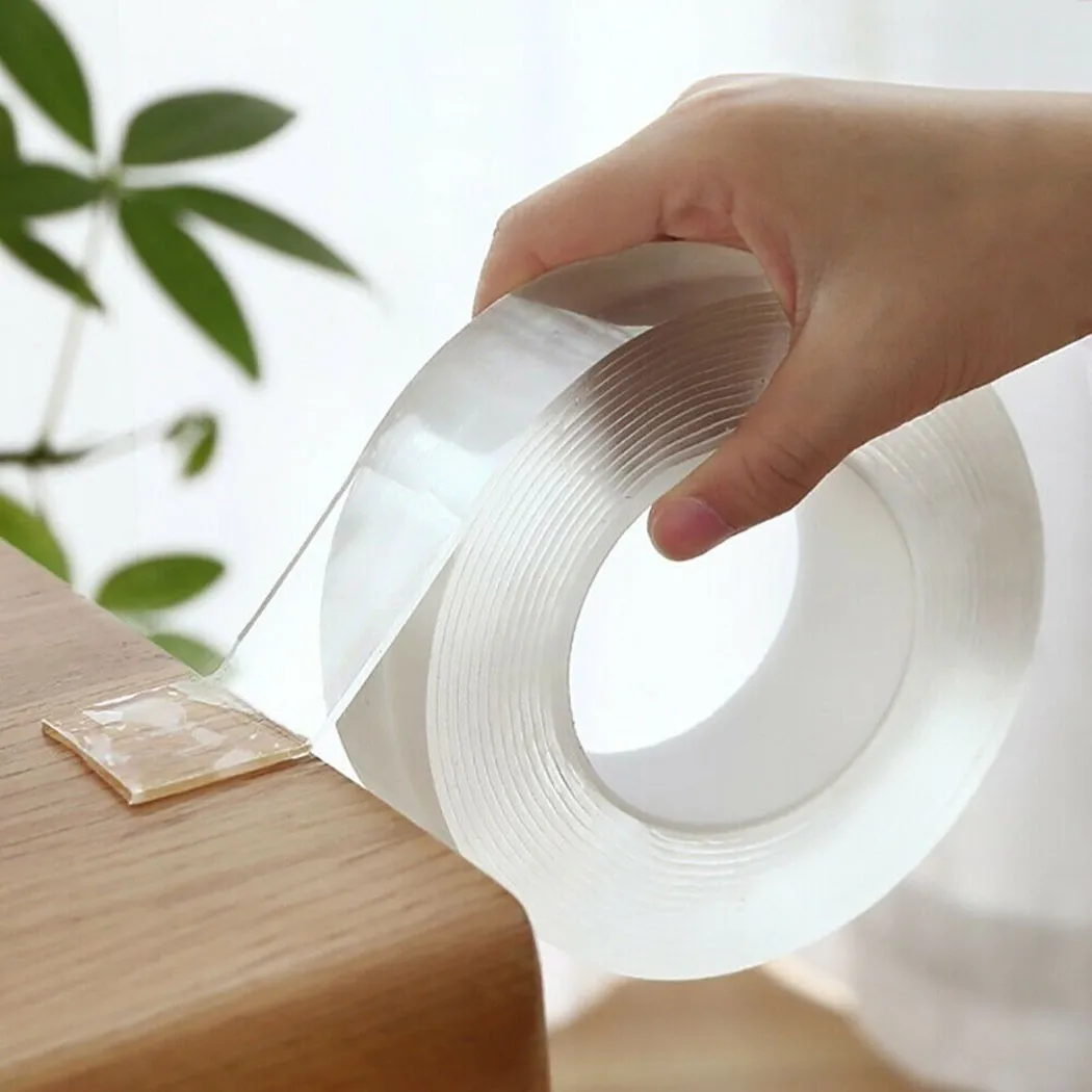 

3/5M Transparent Double Sided Tape Nano Tape Reusable Waterproof Wall Sticker Non-marking And Washable Self Adhesive Tapes