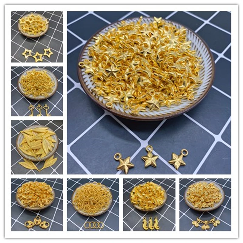 Акриловые золотые аксессуары серьги ожерелье бусы для изготовления ювелирных