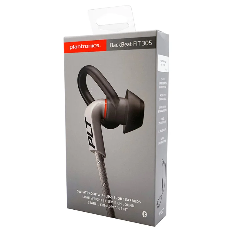 Беспроводные наушники PLANTRONICS BACKBEAT FIT 305 с уровнем IPX5 гарнитура для водных видов