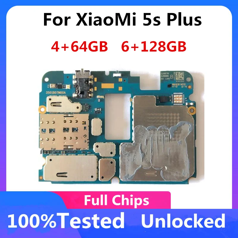 100% оригинальная разблокированная материнская плата для Xiaomi Mi 5S Plus 4 + 64 Гб/6 128 ГБ