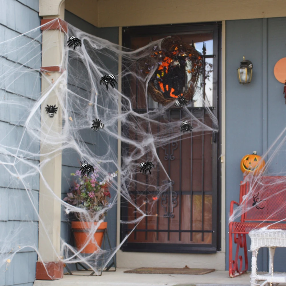 

Spiders Artificial Animal Simulation Fashion New 1.5X1.5cm 50pcs Durable And Lifelike Web Bar Party Decoration Halloween