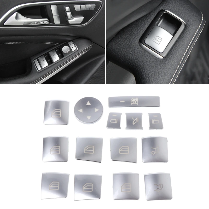 Car Window Glass Lift Button Sticker For Mercedes Benz B C E Gla Cla Glk Gl Ml Gle Class | Автомобили и мотоциклы