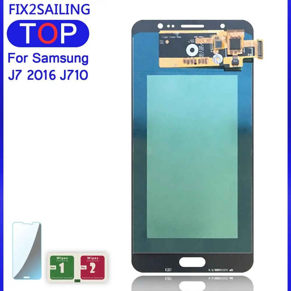 ЖК дисплей для Samsung Galaxy J7 2016 J710 J710F J710M J710G Super LCD AMOLED сенсорный дигитайзер
