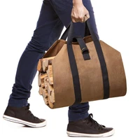 portable firewood carrier bag outdoor camping firewood holder carry storage bag waterproof handbag wood handling canvas bag