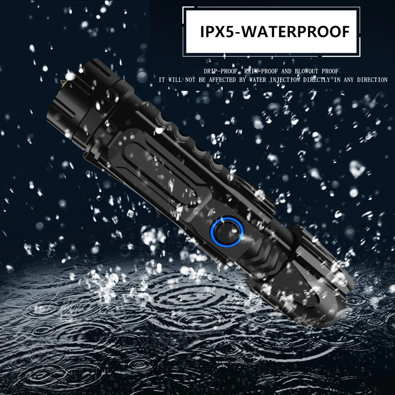 Светодиодный фонарик с шариком P90 высокомощный водонепроницаемый тактический
