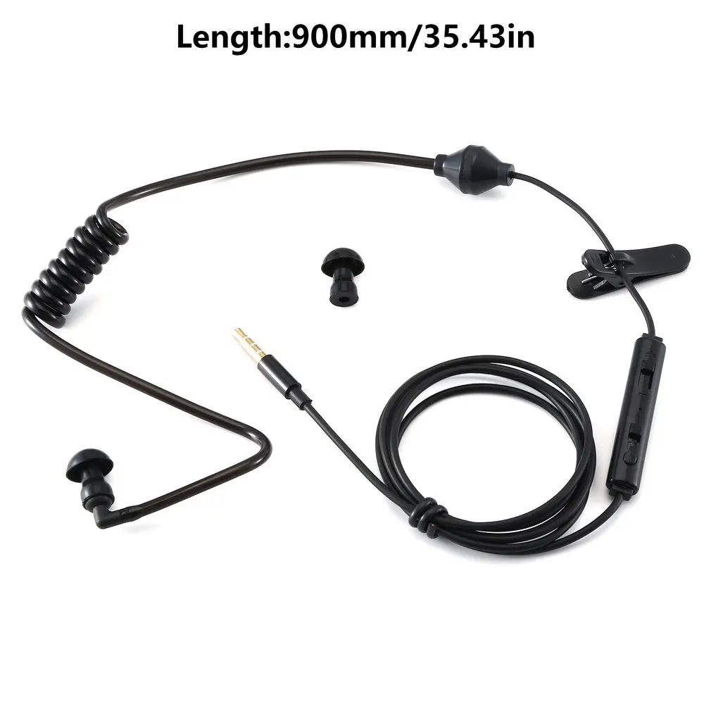 

Single Stereo Secret Service Air Tube 3.5mm Anti Radiation Mobile Phone Headsets Earphone With Air Pipe