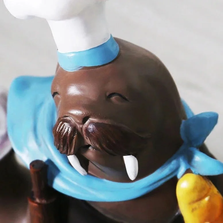 

[MGT]Nordic style sea lion seal chef cartoon animal resin sculpture decoration creative home decoration cute gift