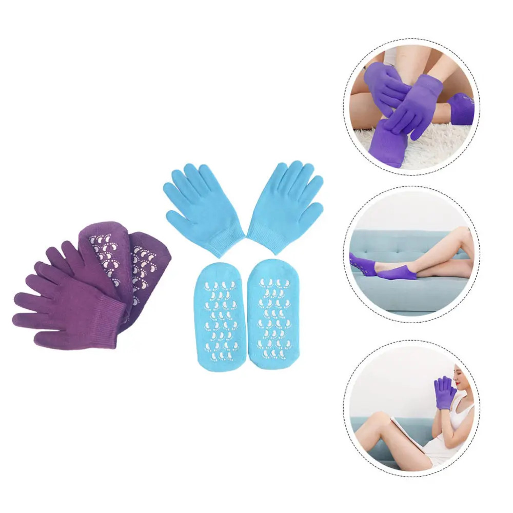 

2 Sets Dry Cracked Hands Moisturizing and Foot Treatment Spa Socks
