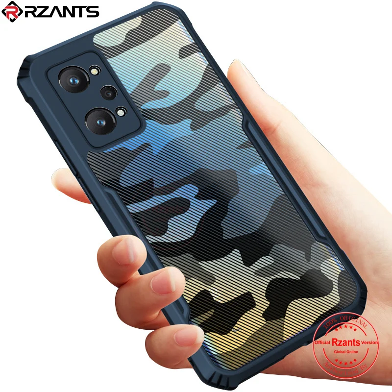 rzants for oppo realme gt neo2 case hard camouflage cover tpu frame bumper half clear phone shell realme gt neo 2 free global shipping