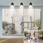 Фон для фотосъемки на день рождения с изображением деревянного окна Детский праздник художественный фон для фотосъемки новорожденных баннер для фотостудии