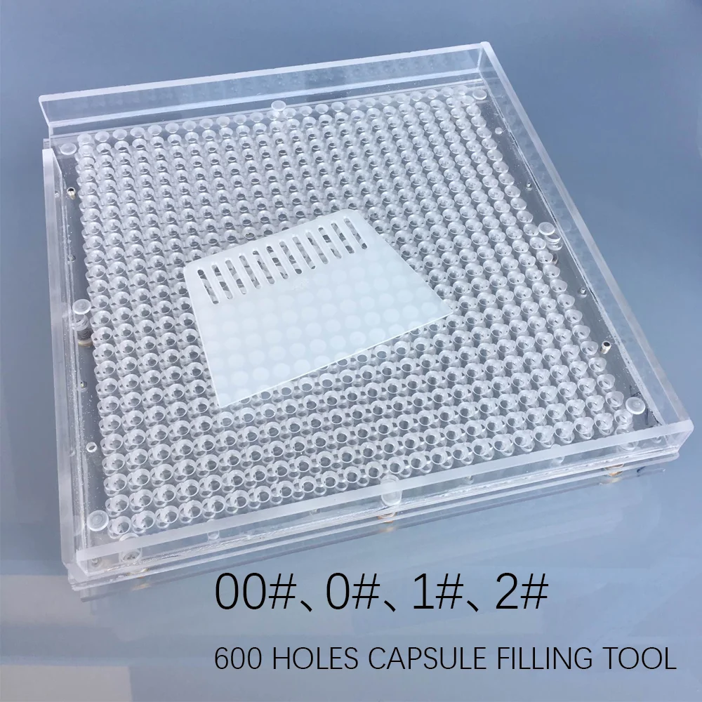 

600 Holes Capsule Filler Board Capsule Skin Powder Filler Powder Filling Tool Capsule Board with Pressed Powder Board Customized