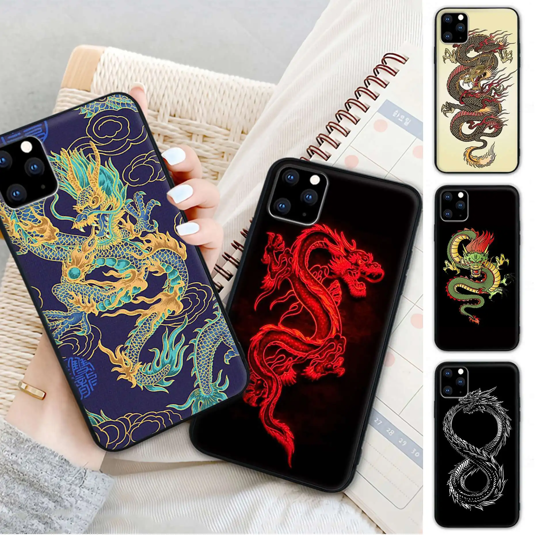 

For Men Fashion Animal Red Dragon Mobile Phone Case Cover For Samsung Galaxy A20 E A10 A70 A50 A30 A40 A6 A7 2017 2018 A9 A80