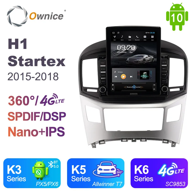 

Ownice Android 10,0 для Hyundai H1 Startex 2015- 2018 автомобильное радио, автомобильное мультимедийное видео, аудио, GPS плеер, головное устройство 4G LTE вертикальн...