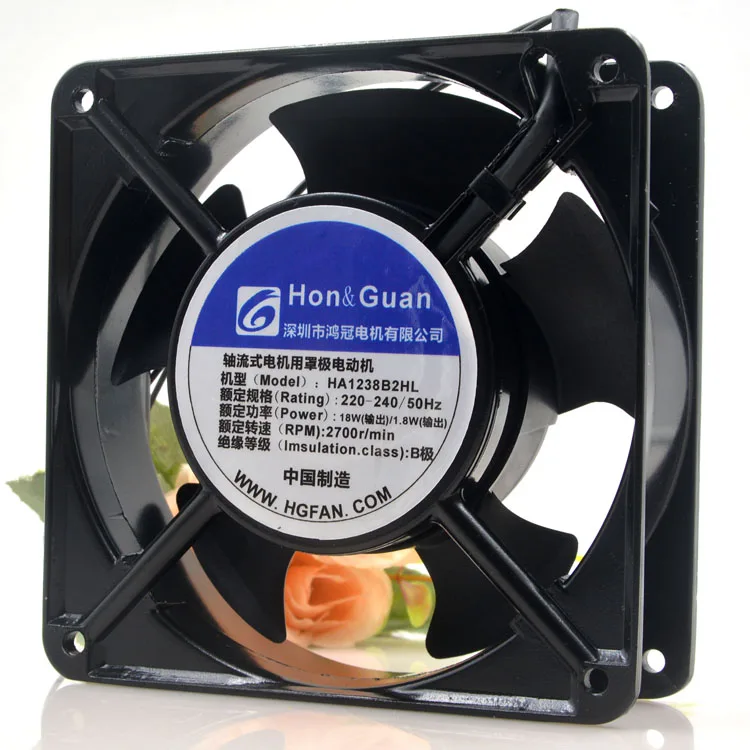 Honguan Hong Guan HA1238B2HL 220 в 12 см 12038 охлаждающий вентилятор ёмкостный для шкафа |