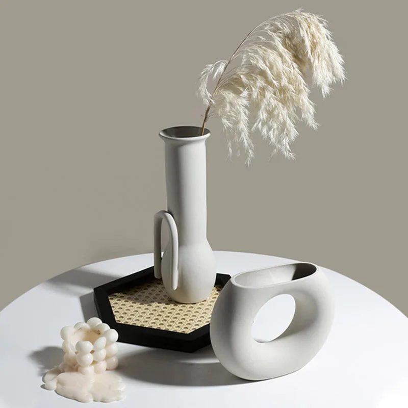 Керамическая ваза в скандинавском стиле домашний декор украшение для комнаты