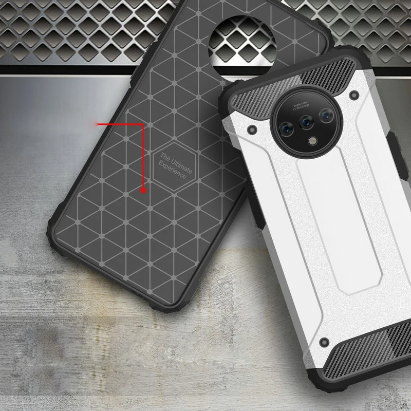 

50 Pieces Armor Cases For One Plus 7T 7T Pro One Plus 7 One Plus 6 6T 5 5T Shockproof Phone Case Hybrid Dual Layer Back Cover
