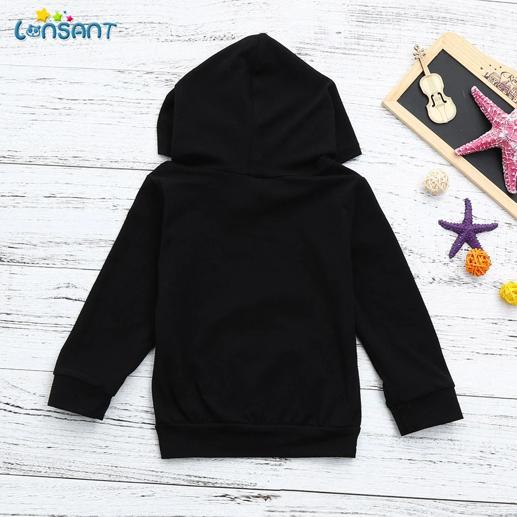 LONSANT модные толстовки для мальчиков и девочек хлопковые короткие детские с