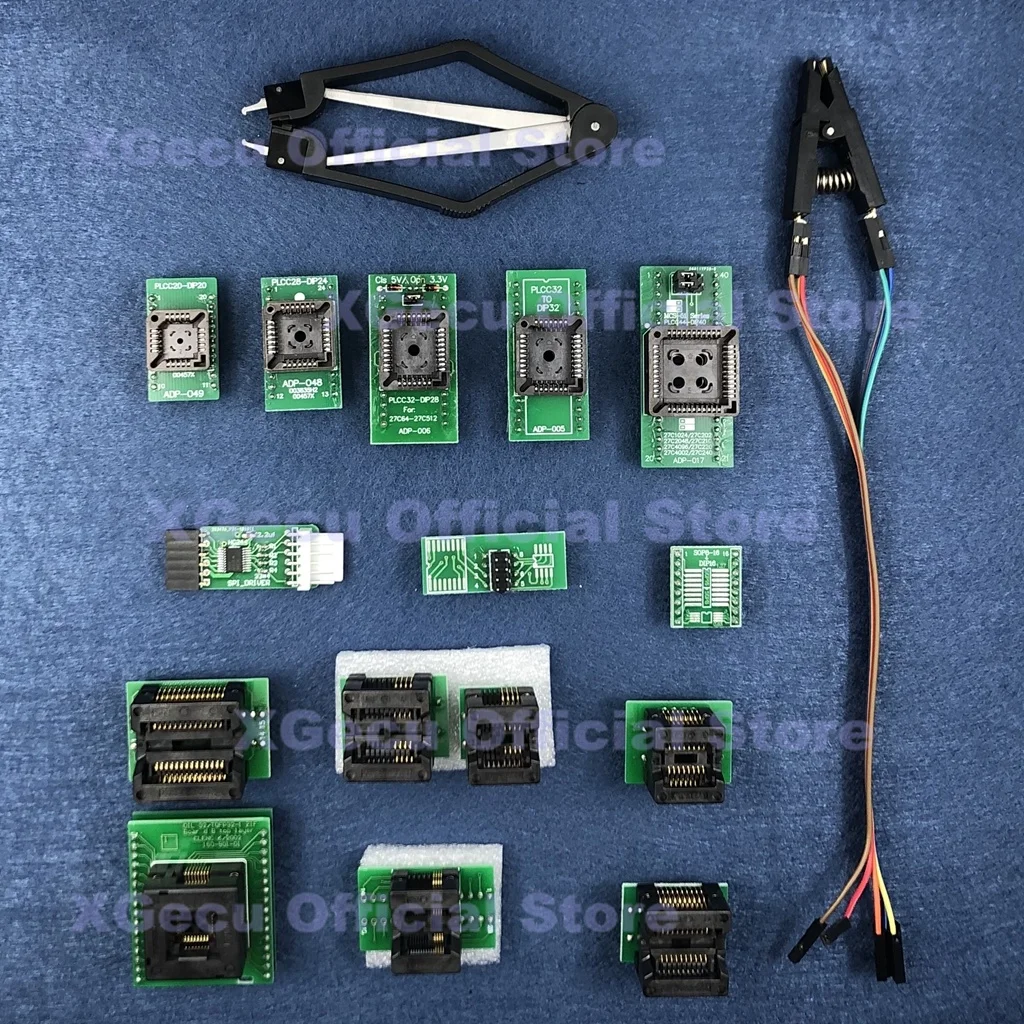SPI драйвер QFP32 SOP8 SOP16 SOP20 SSOP8 PLCC адаптер для XGecu TL866II Plus USB Универсальный программист