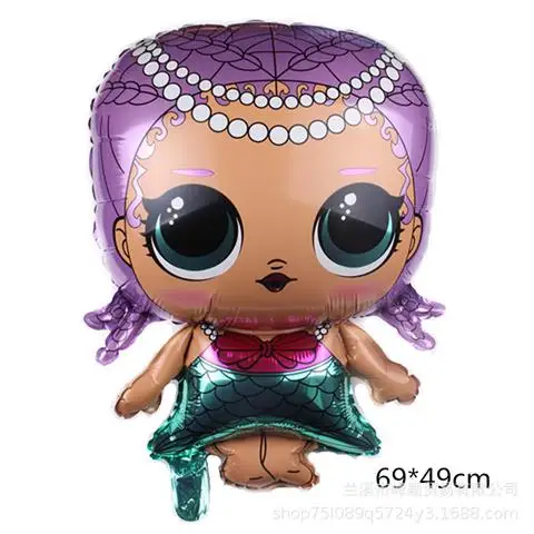 1 шт. ew воздушный шар из фольги кукла-сюрприз Русалка Кукла вечерние бар украшения