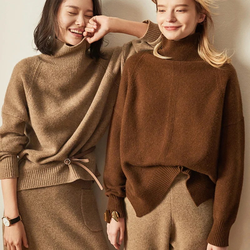 

Mscubic Cashmere Soft Turtleneck Sweaters and Pullovers for Women Loose Warm Autumn Winter Ladies Jumper Female Brand Jumper