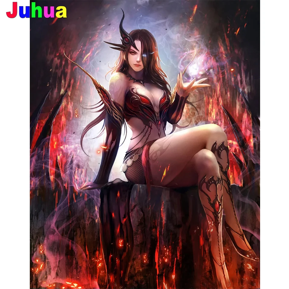 

Fantasy anime sexy woman Full drill 5D DIY diamond painting goddess elf diamond embroidery stitch needlework home decor gift