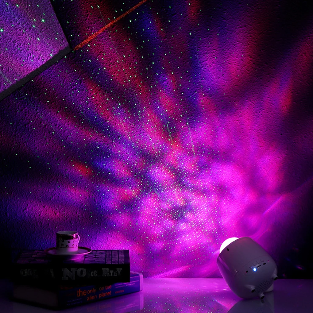 

Colorful Starry Sky Projector LED Night Light Ocean Wave Projection Lamp Bluetooth USB Projector Light Indoor Atmosphere Lamp