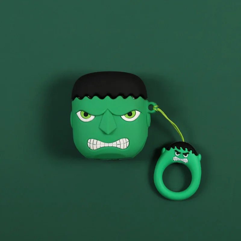 Силиконовый чехол с bluetooth-наушниками Marvel для Apple AirPods, ультратонкий милый защитный чехол для AirPods, чехол для зарядного устройства