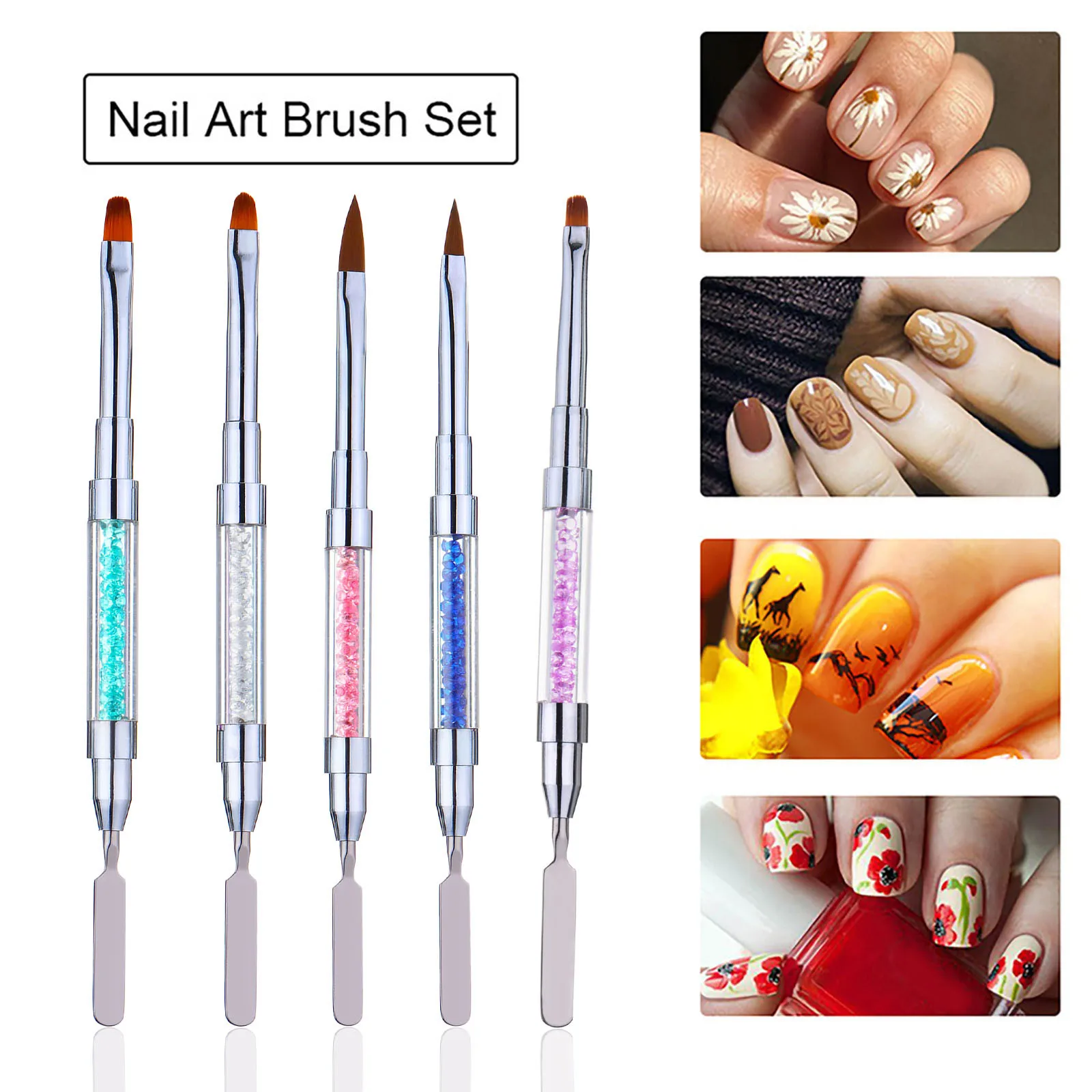 

5 Sets Of Multi-specification And Multi-color Painted Nails For Nail Art