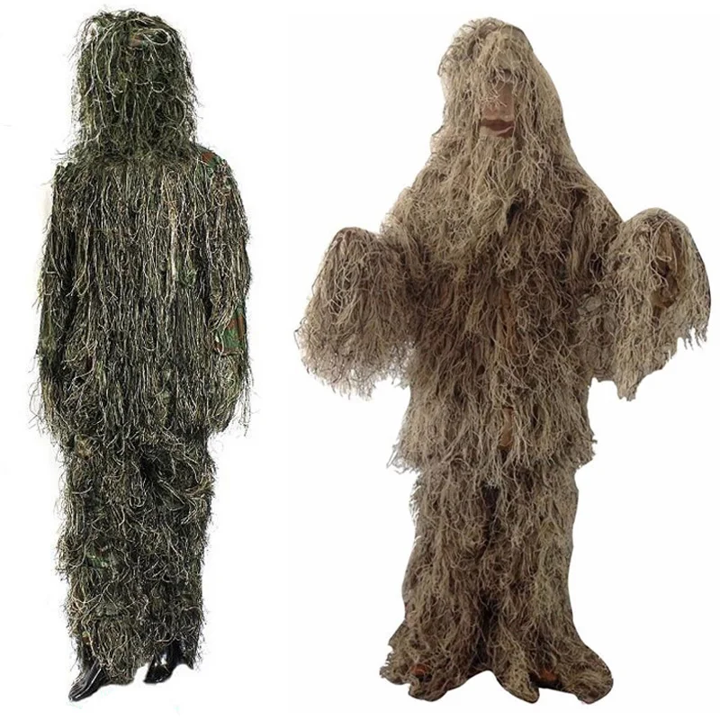 Охотничий костюм Ghillie Camo камуфляжный лесной 3D Тактический Костюм снайперская