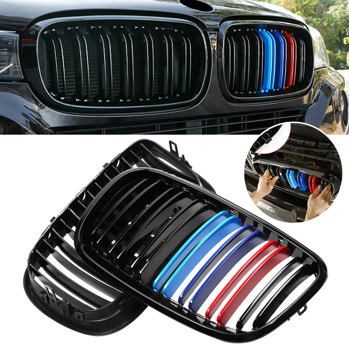 Для BMW X5 X6 E70 E71 2007 2008 2009 2010 2011 2012 2013 автомобильный передний бампер решетка гриля