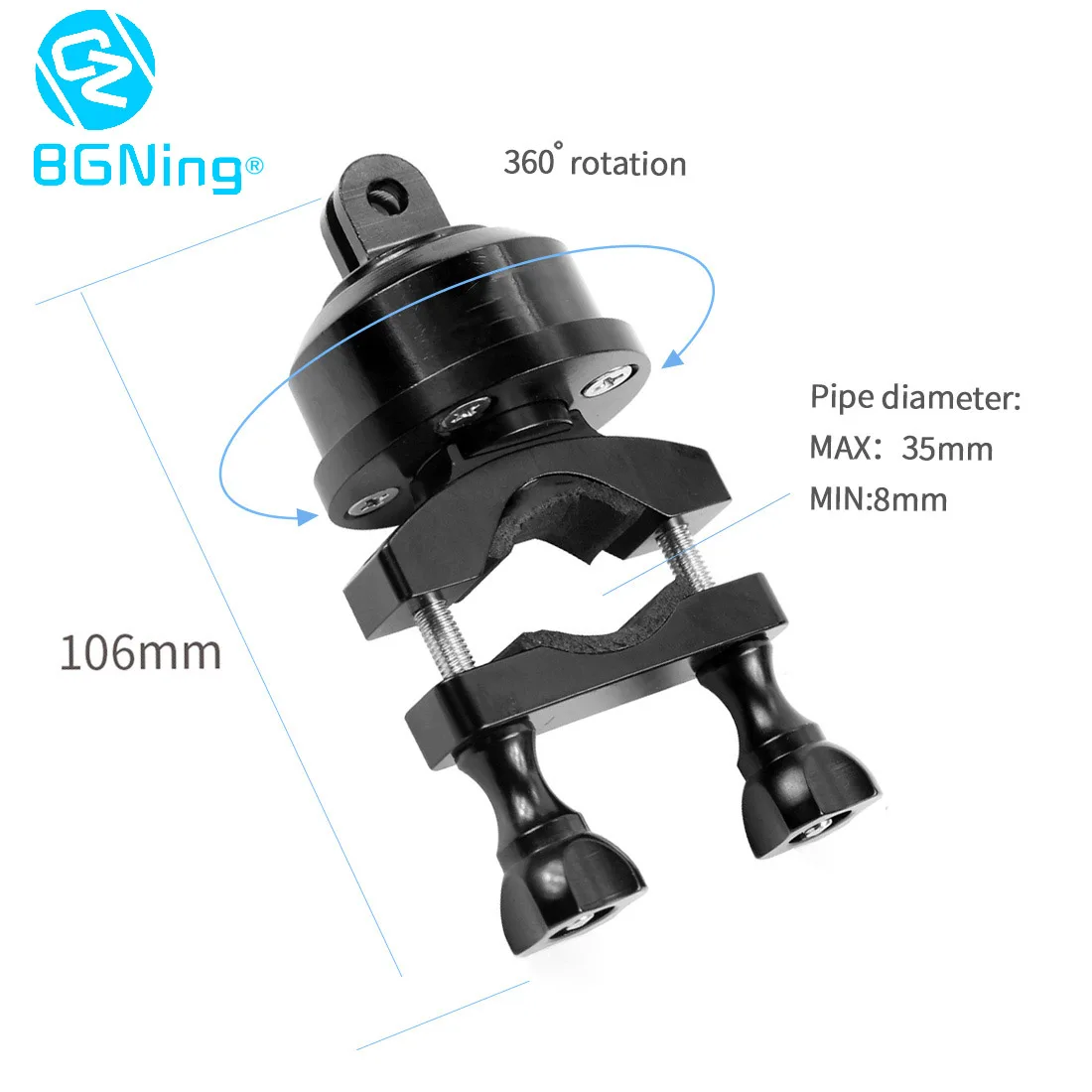 BGNing шлем 360 Поворотный вращающийся бар крепление для велосипеда 22-32 мм Selfshot рычаг