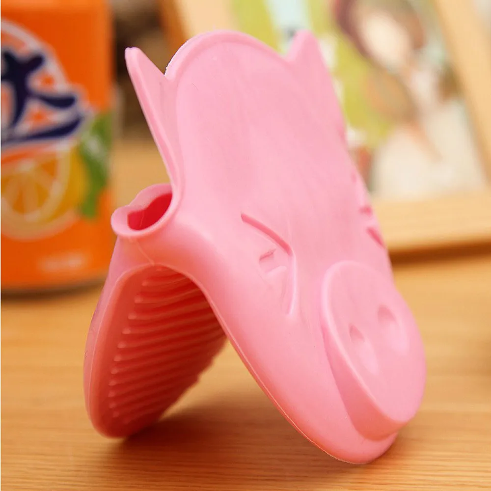 Модные силиконовые перчатки для плиты милые кухонные инструменты в форме свиньи