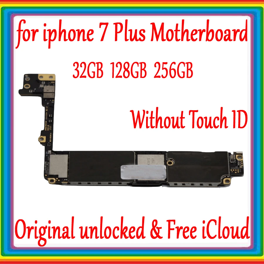 

32GB 128GB 256GB Support update & 4G LTE For iphone 7 Plus Motherboard No icloud 100% Original Unlocked With/No Touch ID Logic