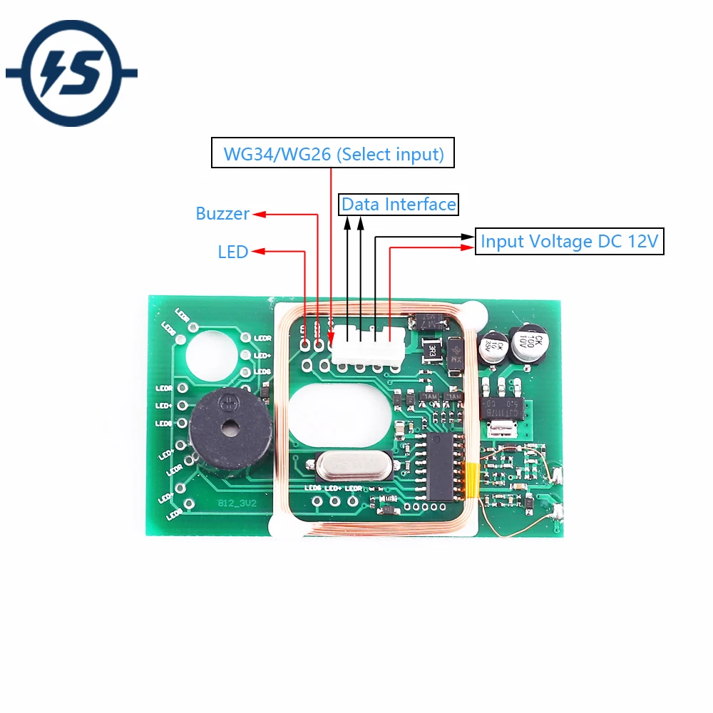Беспроводной модуль считывания RFID 13 56 МГц 125 кГц двухчастотный WG26 WG34 ID IC кардридер