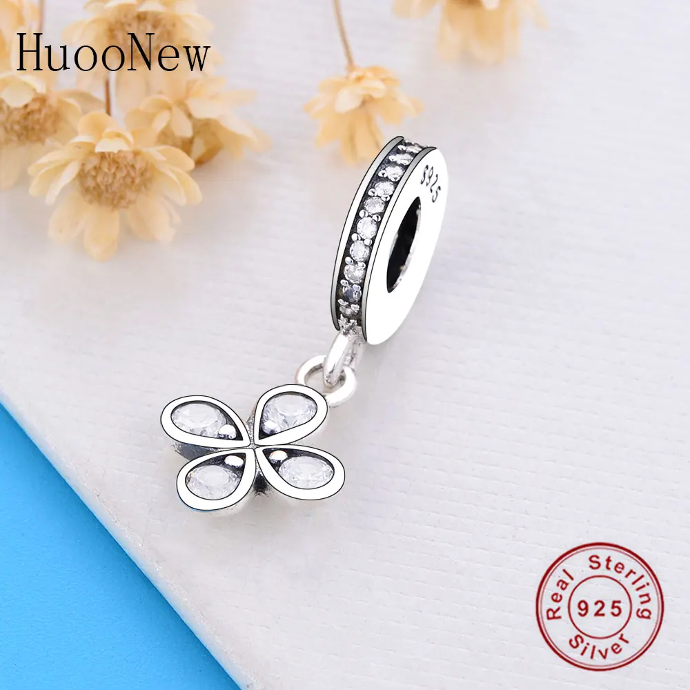 Подходит для оригинального браслета Pandora Pulseira 925 пробы Серебряный счастливый