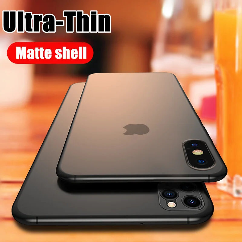 Роскошный Ультратонкий матовый чехол для телефона IPhone 11 12 Pro Max полное покрытие X XR