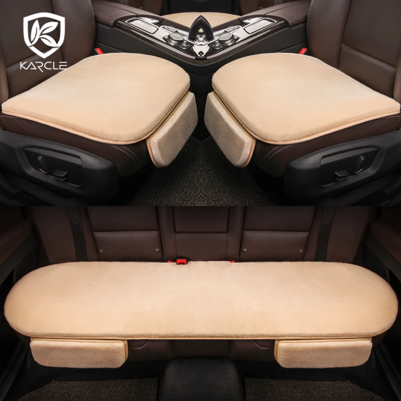 

Karcle Plush Car Seat Cover Set Auto Not Ball Durable Seat Cushion Soft Breathable Covers Car Styling Auto Interior Accessories