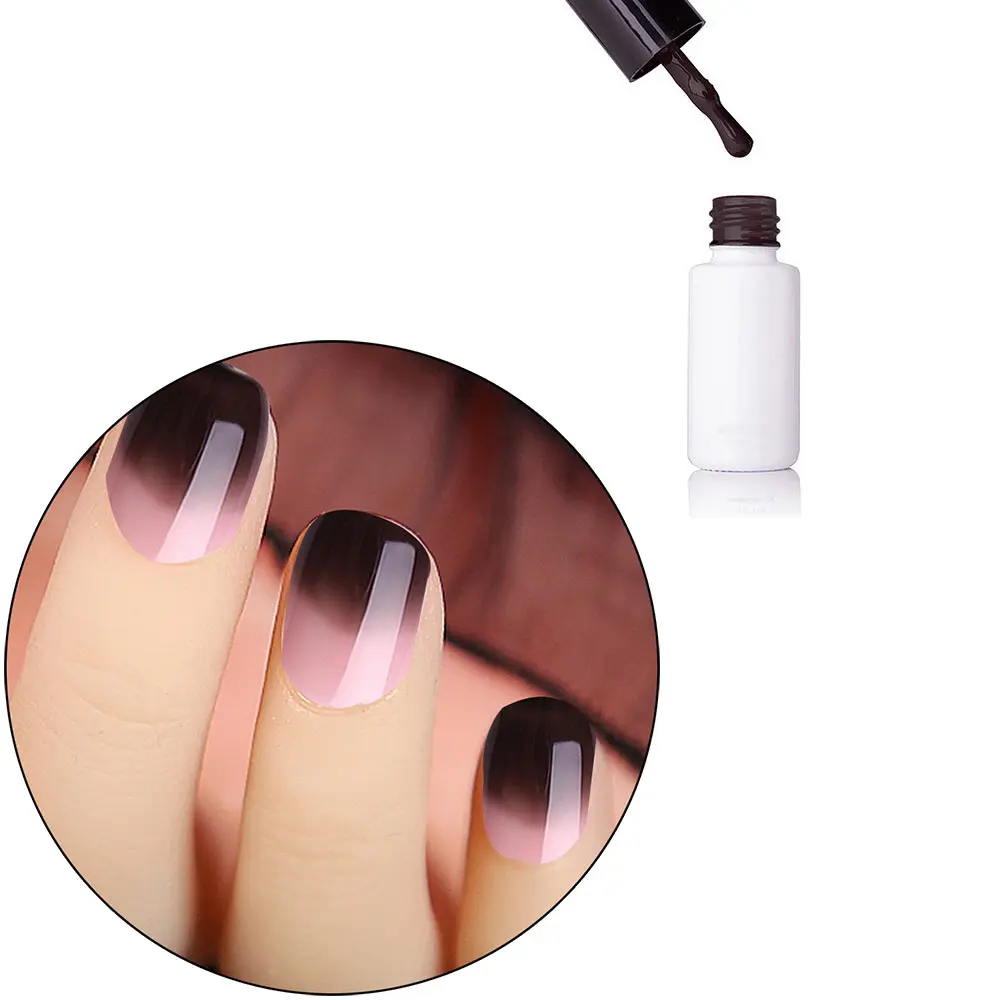 Блестящий отмачиваемый температурный изменяющий цвет Лак для ногтей УФ гель