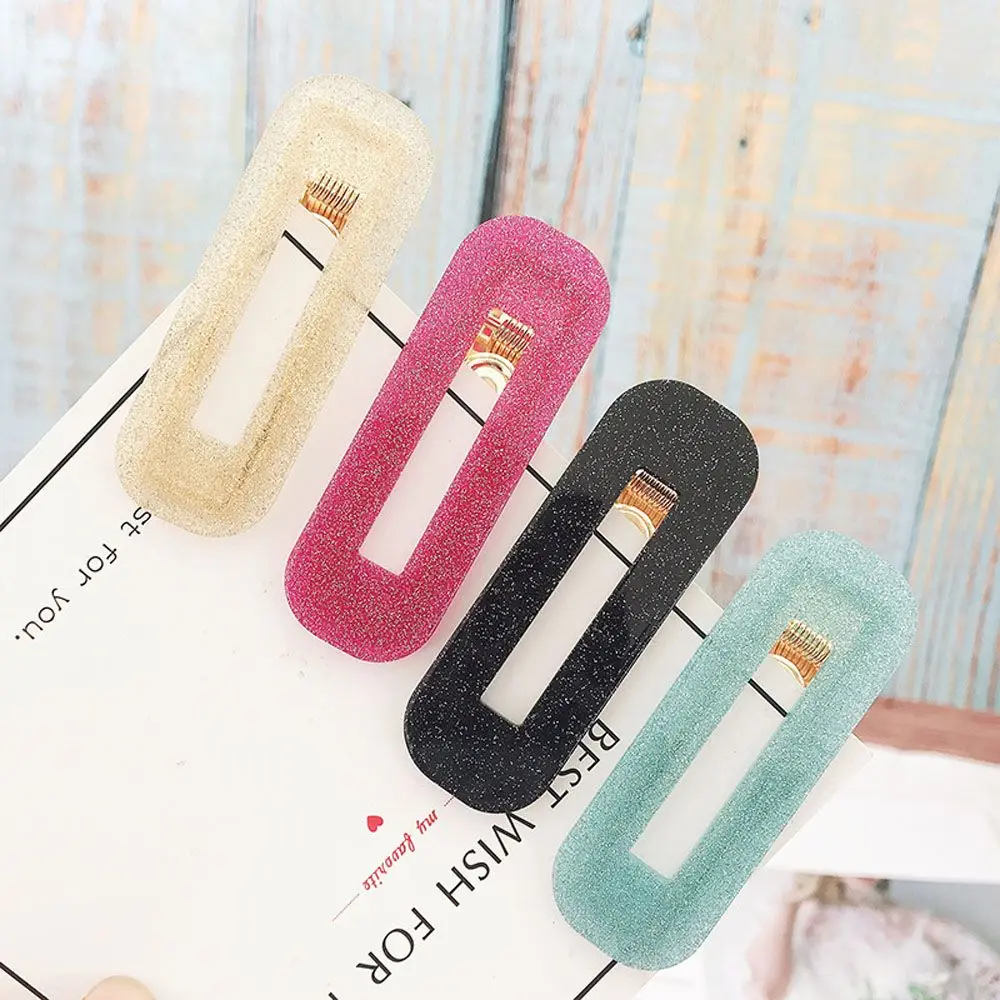 Женская Винтажная заколка для волос Корейская акриловая треугольная в форме