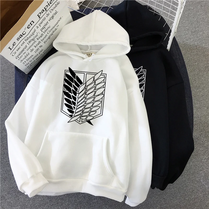 

2021 Anime Hoodie Attack on Titan Hoodied Long Sleeve Streetwear Harajuku Sweatshirt Women Unisex Sport Hoody Green Tops G1