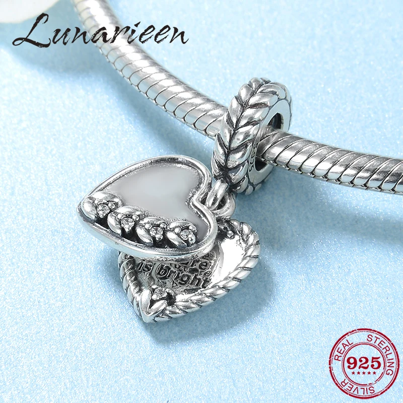 

Лидер продаж, подвески из серебра 925 пробы в форме сердца «будущее», бусины подходят для оригинального браслета, европейские женские украше...