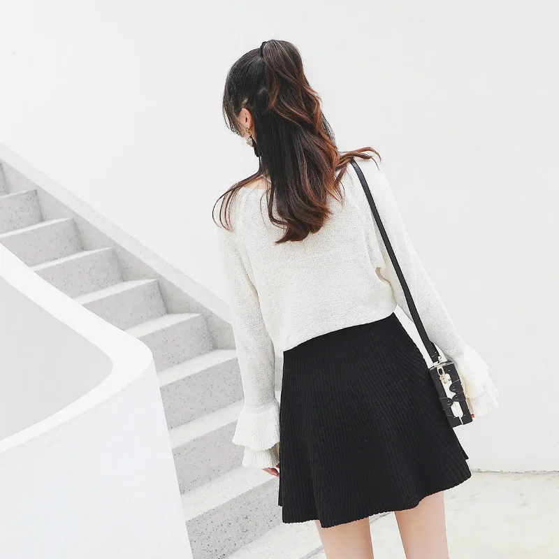 

2020 New Spring Knitted Sweater Suit Skirt Women Spring and Autumn Two-piece Fashion Korean Style Temperament Dress